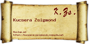 Kucsera Zsigmond névjegykártya