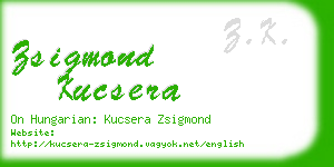 zsigmond kucsera business card